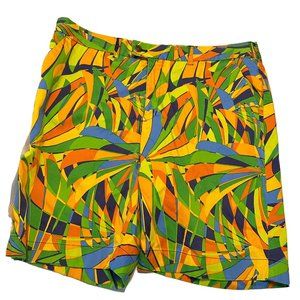 LOUDMOUTH GOLF Mens 40 embroidered Flat Front 10" Shorts Colorful Pickleball